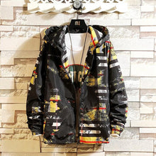 Load image into Gallery viewer, Fashion Brand Spring Autumn Men Casual Streetwear Floral Hoodie Jacket Man Waterproof Clothes Mens Windbreaker Coat Male Outwear