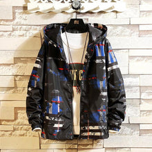 Load image into Gallery viewer, Fashion Brand Spring Autumn Men Casual Streetwear Floral Hoodie Jacket Man Waterproof Clothes Mens Windbreaker Coat Male Outwear