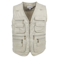 Load image into Gallery viewer, Big Size Fishing Vest Male With Many Pockets Men Sleeveless Jacket Blue Waistcoat Work Vests Outdoors Vest Plus Large Size 10XL
