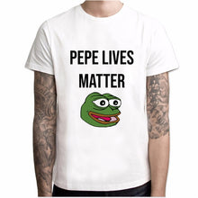 Load image into Gallery viewer, Sumer Hot Meme Pepe Frog T Shirt Men Summer Fashion Sad Frog Pepe Tshirt Printed Harajuku T-shirt Casual O-Neck
