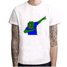 Load image into Gallery viewer, Sumer Hot Meme Pepe Frog T Shirt Men Summer Fashion Sad Frog Pepe Tshirt Printed Harajuku T-shirt Casual O-Neck

