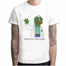 Load image into Gallery viewer, Sumer Hot Meme Pepe Frog T Shirt Men Summer Fashion Sad Frog Pepe Tshirt Printed Harajuku T-shirt Casual O-Neck
