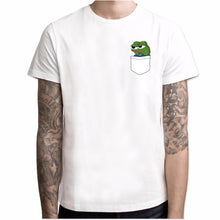 Load image into Gallery viewer, Sumer Hot Meme Pepe Frog T Shirt Men Summer Fashion Sad Frog Pepe Tshirt Printed Harajuku T-shirt Casual O-Neck
